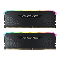 رم کورسیر VENGEANCE RGB RS Black 64GB 32GBx2 3600MHz CL18