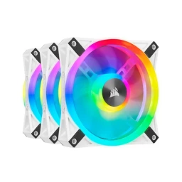 فن کیس کورسیر iCUE QL120 White RGB بسته 3 عددی