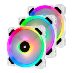 فن کیس کورسیر LL120 RGB White بسته 3 عددی