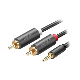 کابل تبدیل صدا استریو جک 3.5 میلی متری یوگرین مدل AV102 طول 10 متر