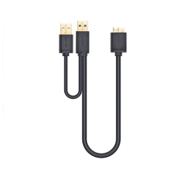 کابل هارد Micro USB 3.0 همراه پورت تقویت کننده USB 2.0 یوگرین مدل US140 طول 1 متر