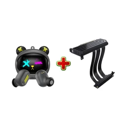 کابل رایزر 200mm کارت گرافیک PCIE40 x16 4.0 هایت به همراه هندزفری بلوتوثی گیمینگ اونیکوما مدل TWS T20 (هدیه یلدایی)