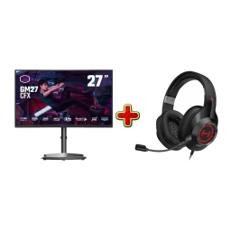 مانیتور گیمینگ خمیده کولر مستر GM27 CFX سایز 27 اینچ به همراه هدست باسیم گیمینگ ادیفایر مدل G2II Surround Sound 7.1 RGB (هدیه یلدایی)