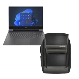 باندل لپ تاپ 15.6 اینچی اچ پی مدل Victus 15-FB2082WM Ryzen 5/8645HS/8GB/512GB SSD/RTX 4050 به همراه کیف لپ تاپ 15 اینچ نیلپر توریستر مدل پترو