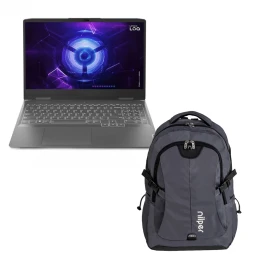 باندل لپ تاپ گیمینگ 15.6 اینچی لنوو مدل LOQ i5 12450H/16GB/512GB/RTX 2050 به همراه کیف لپ تاپ 15.6 اینچ نیلپر توریستر مدل توبن