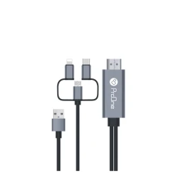 کابل تبدیل HDMI به Lightning و Type C و MicroUSB پرووان مدل PCH70 طول 1.8 متر