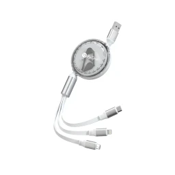 کابل تبدیل USB-A به Lightning و Type C و MicroUSB پرووان مدل PCC118R طول 1.1 متر