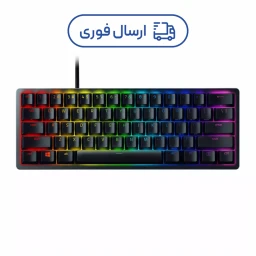 کیبورد باسیم گیمینگ مکانیکال ریزر مدل Huntsman Mini Clicky Purple Switch