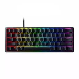 کیبورد باسیم گیمینگ مکانیکال ریزر مدل Huntsman Mini Clicky Purple Switch