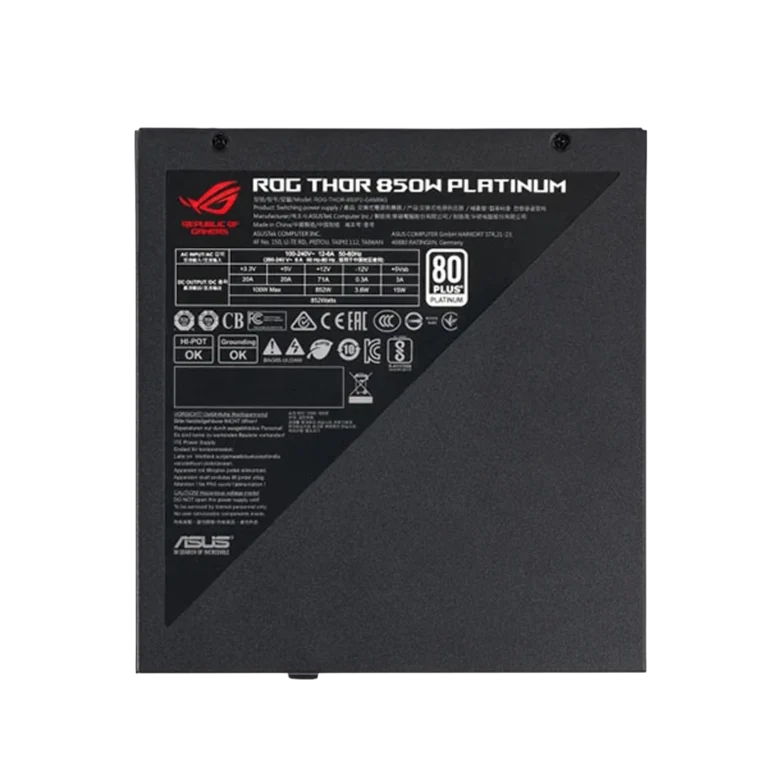 اطلاعات پاور (منبع تغذیه) ایسوس مدل ROG THOR 850P2 Platinum