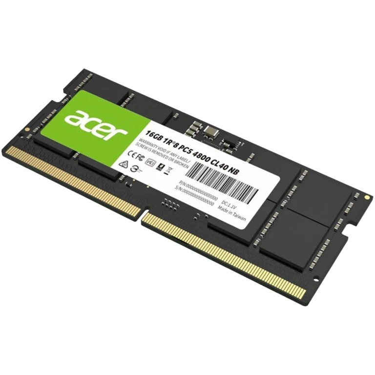 قیمت رم لپ‌تاپ DDR5 تک کاناله 4800 مگاهرتز CL40 ایسر مدل SD200 ظرفیت 16 گیگابایت