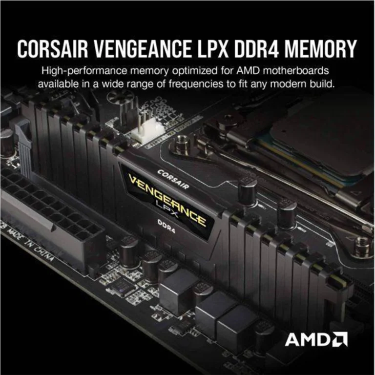 رم دسکتاپ DDR4 تک کاناله 3200 مگاهرتز CL16 کورسیر مدل VENGEANCE LPX ظرفیت 8 گیگابایت