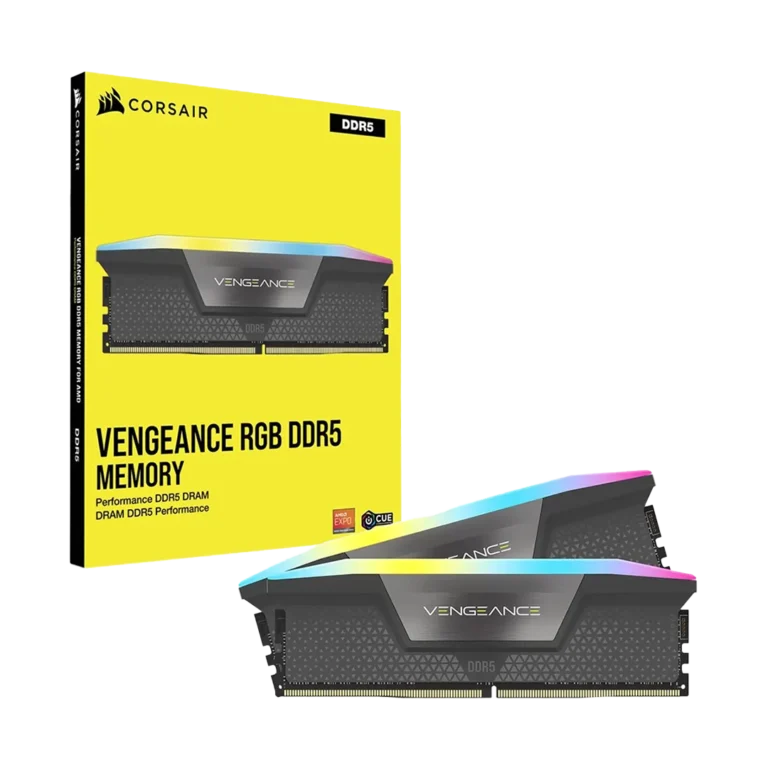 رم دسکتاپ DDR5 دوکاناله 6400 مگاهرتز CL36 کورسیر مدل VENGEANCE RGB ظرفیت 32 گیگابایت