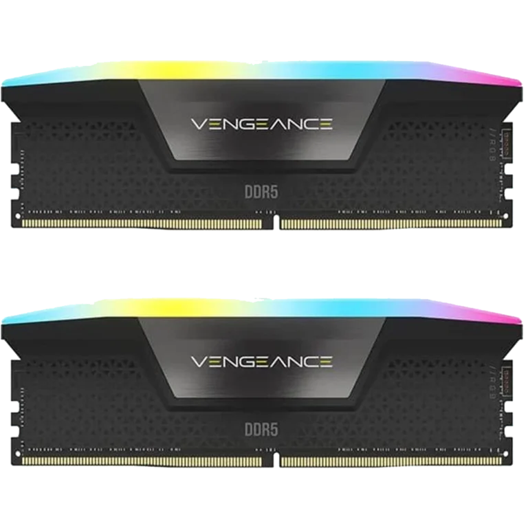 رم دسکتاپ DDR5 دوکاناله 5200 مگاهرتز CL40 کورسیر مدل VENGEANCE RGB ظرفیت 64 گیگابایت