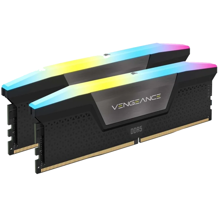 رم دسکتاپ DDR5 دوکاناله 5200 مگاهرتز CL40 کورسیر مدل VENGEANCE RGB ظرفیت 32 گیگابایت