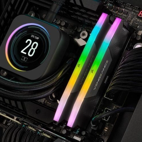 رم دسکتاپ DDR5 دوکاناله 5200 مگاهرتز CL40 کورسیر مدل VENGEANCE RGB ظرفیت 64 گیگابایت