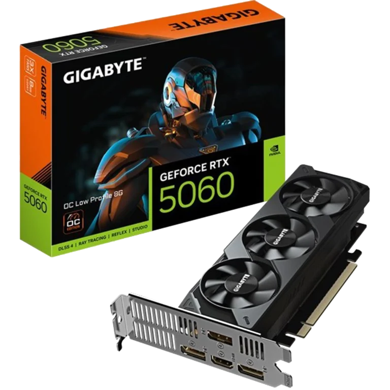 جعبه کارت گرافیک گیگابایت GeForce RTX 5060 OC Low Profile 8GB
