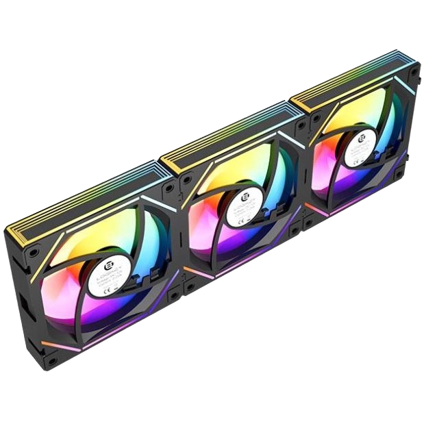 پک 3 تایی فن کیس لاجیکی مدل F433RE (مشکی) روشن