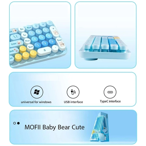 کیبورد و ماوس بی‌سیم مافی مدل Baby Bear