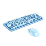 ست کیبورد و موس بی‌سیم موفی مدل Sweet Colorful (آبی)