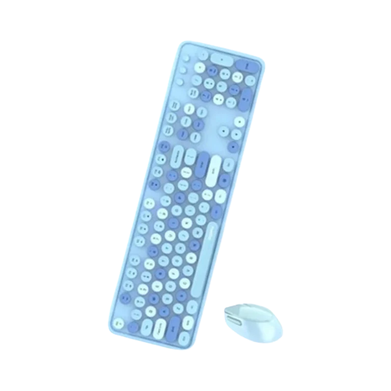 خرید ست کیبورد و موس بی‌سیم موفی مدل Sweet Colorful (آبی)