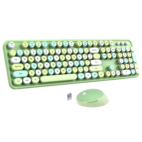 ست کیبورد و موس بی‌سیم موفی مدل Sweet Pure (سبز)