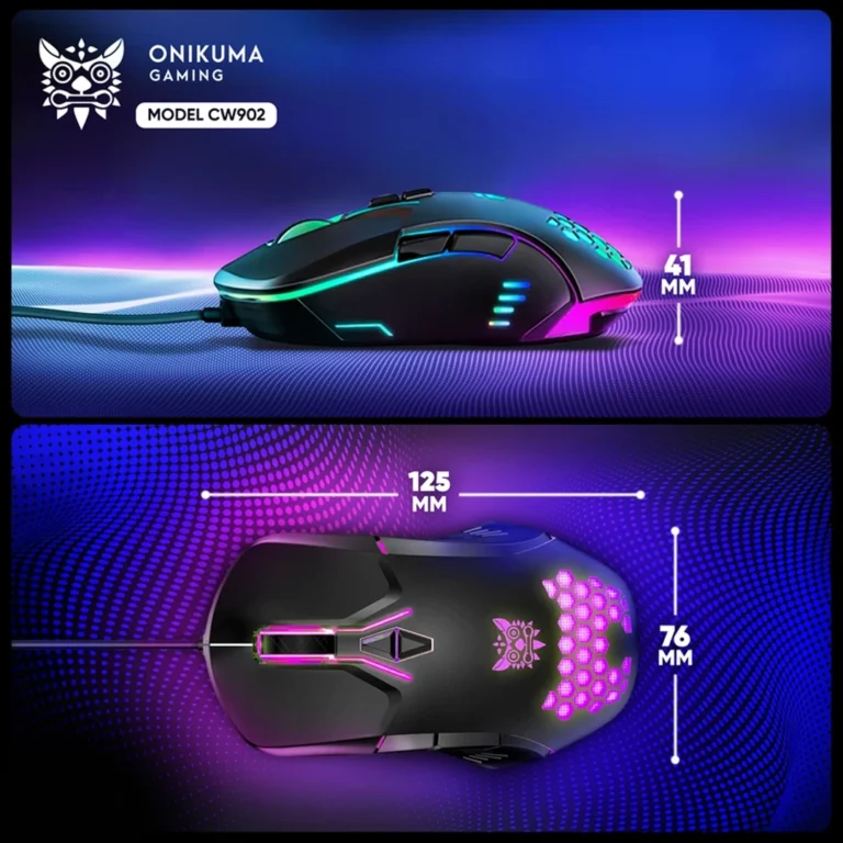 اطلاعات ماوس باسیم گیمینگ اونیکوما مدل CW902 RGB