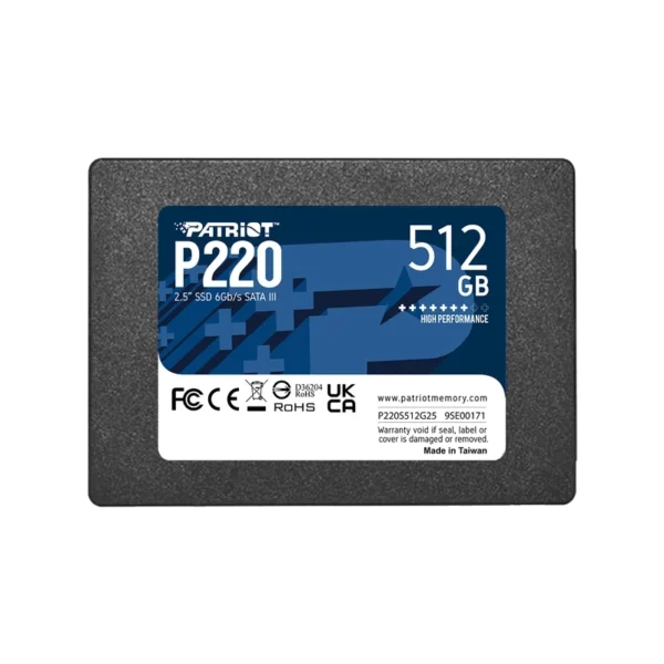 اس‌اس‌دی اینترنال پاتریوت مدل P220 ظرفیت 512 گیگابایت