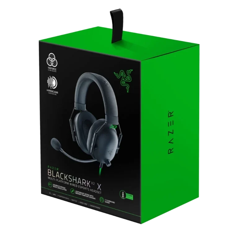 جعبه هدست گیمینگ ریزر مدل BlackShark V2 X