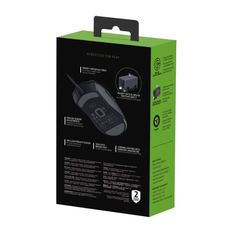 استوک موس گیمینگ سبک با سیم ریزر مدل Cobra