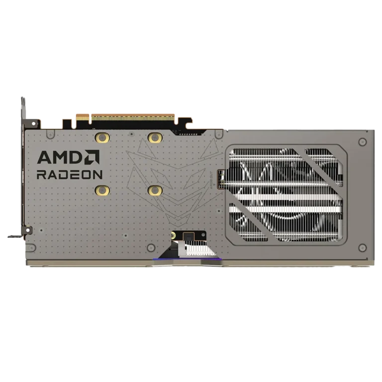 پشت کارت گرافیک سافایر NITRO+ AMD Radeon RX 9060 XT OC Edition 16GB