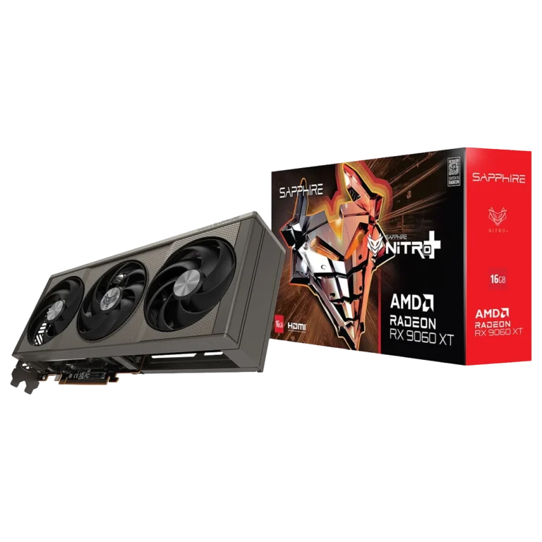 جعبه کارت گرافیک سافایر NITRO+ AMD Radeon RX 9060 XT OC Edition 16GB