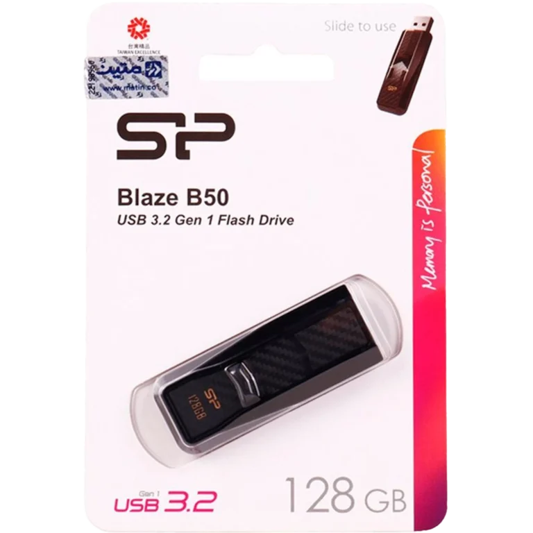 جعبه فلش مموری سیلیکون پاور مدل BLAZE B50 ظرفیت 128 گیگابایت