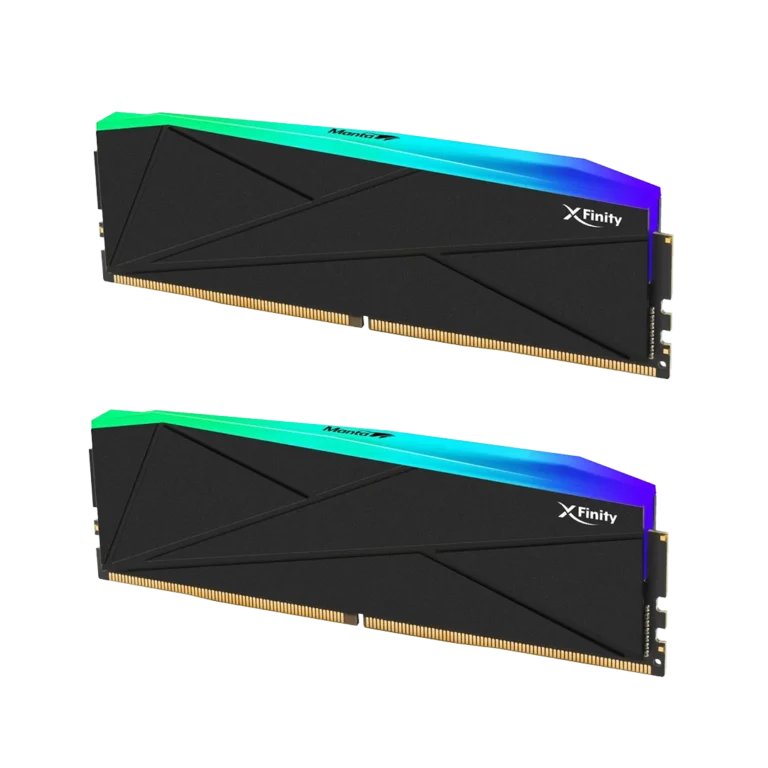 رم دسکتاپ DDR5 دوکاناله 5600 مگاهرتز CL36 وی کالر مدل Manta XFinity RGB ظرفیت 32 گیگابایت