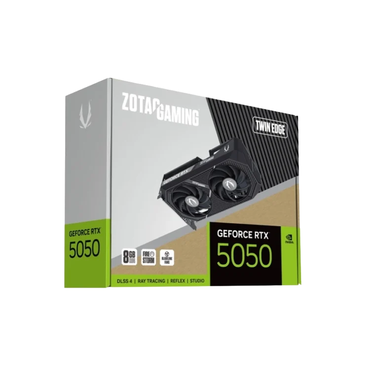جعبه کارت گرافیک زوتک GAMING GeForce RTX 5050 TWIN EDGE 8GB