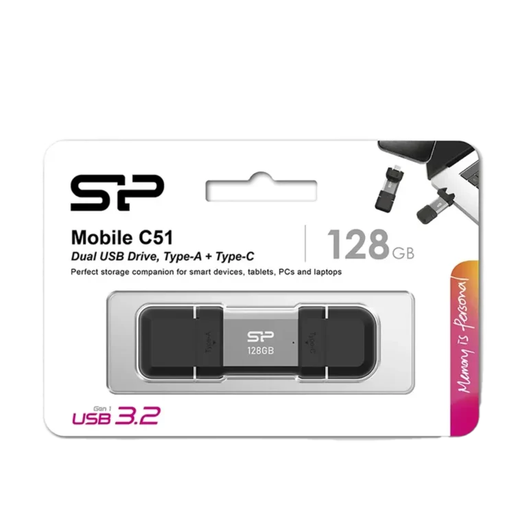 فلش مموری سیلیکون پاور مدل C51 ظرفیت 128 گیگابایت