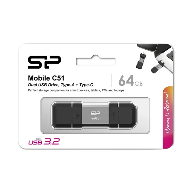 فلش مموری سیلیکون پاور مدل C51 ظرفیت 64 گیگابایت