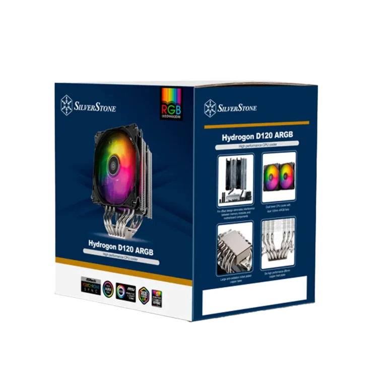 خنک‌کننده پردازنده سیلوراستون مدل Hydrogon D120 ARGB