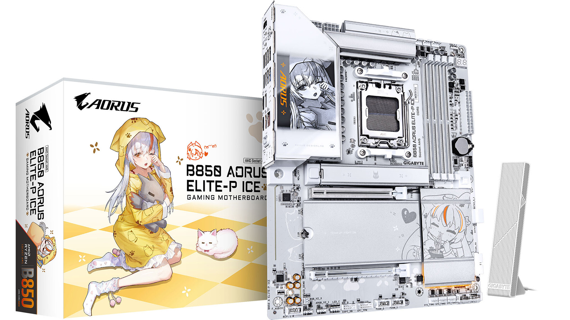 مادربرد B850 AORUS ELITE-P ICE، غول انیمه‌ای گیگابایت متولد شد