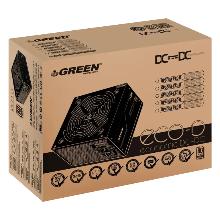 پاور 550 وات گرین مدل GP550A-ECO D