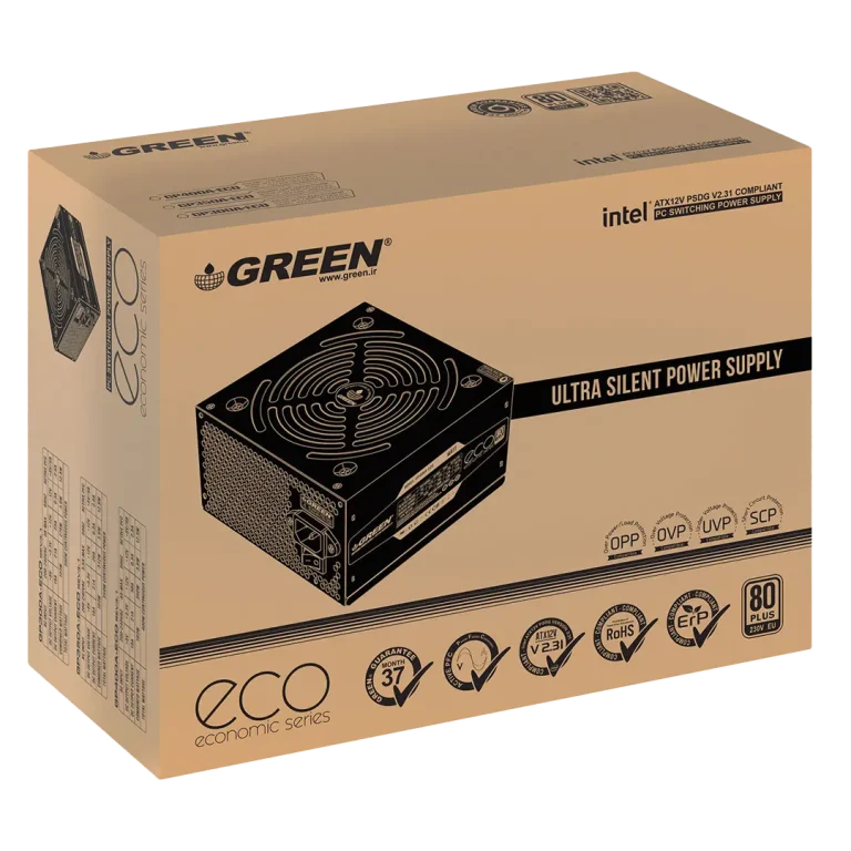 پاور 450 وات گرین مدل GP450A-ECO Rev3.1