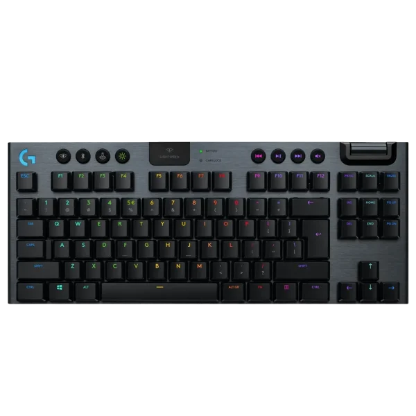کیبورد بی‌سیم گیمینگ لاجیتک مدل G915 TKL Clicky Blue Switch
