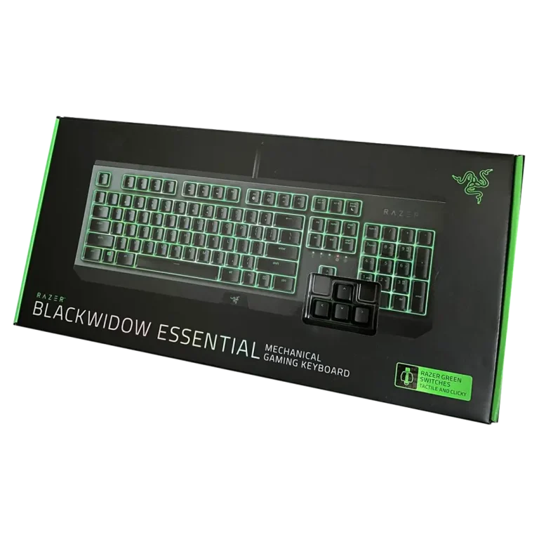 کیبورد گیمینگ ریزر مدل Blackwidow Essential Green Switch