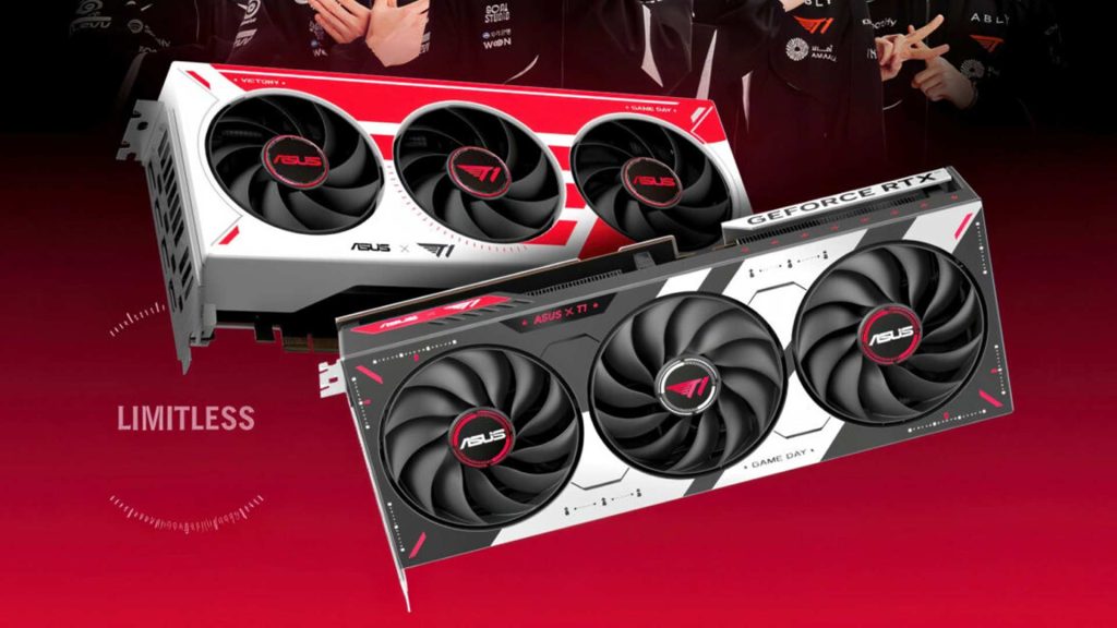 کارت‌های گرافیک RTX 5070 و 5060 Ti ایسوس، لباس تیم T1 را به تن کردند