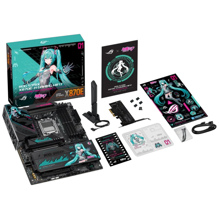 مادربرد ایسوس مدل ROG STRIX X870E-H GAMING WIFI7 HATSUNE MIKU EDITION