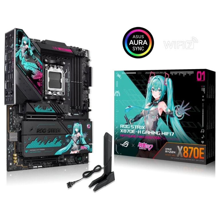 مادربرد ایسوس مدل ROG STRIX X870E-H GAMING WIFI7 HATSUNE MIKU EDITION