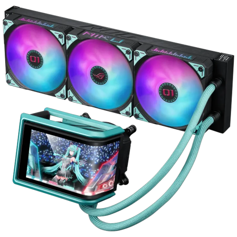 خنک‌کننده مایع پردازنده ایسوس مدل ROG RYUO IV 360 ARGB Hatsune Miku Edition