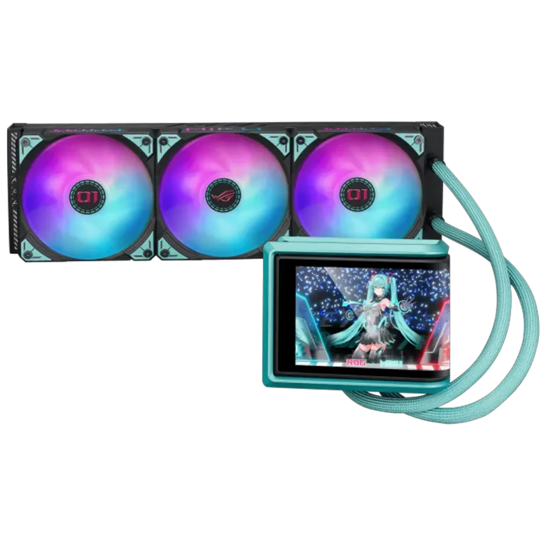 خنک‌کننده مایع پردازنده ایسوس مدل ROG RYUO IV 360 ARGB Hatsune Miku Edition