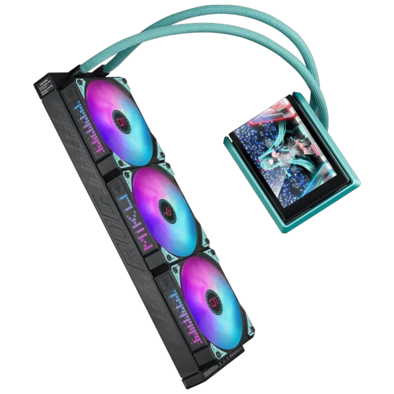 خنک‌کننده مایع پردازنده ایسوس مدل ROG RYUO IV 360 ARGB Hatsune Miku Edition