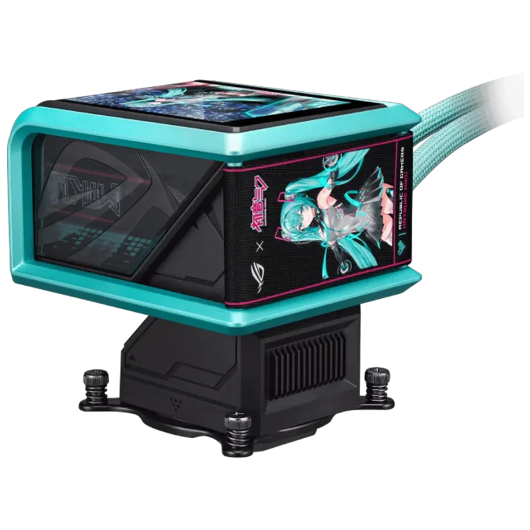 خنک‌کننده مایع پردازنده ایسوس مدل ROG RYUO IV 360 ARGB Hatsune Miku Edition